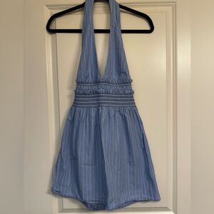 Blue Zara halter dress